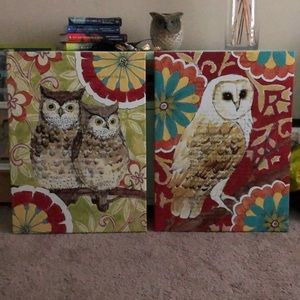 Pier One Owl canvas